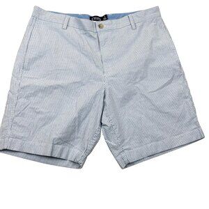 Chaps Men's Shorts Size 36 Blue & White Striped Cotton Blend